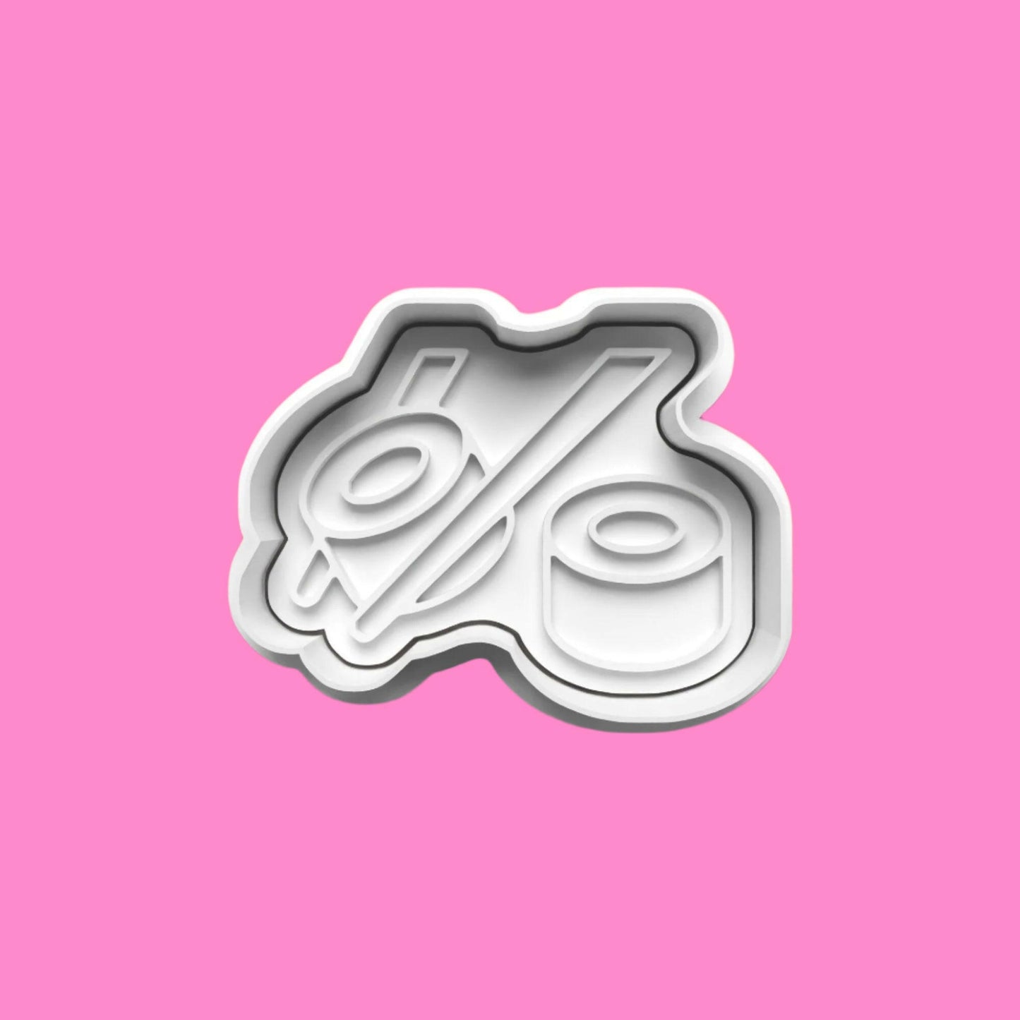 Sushi Cookie Cutter and Embosser Stamp Set in 7cm or 10cm sizes..