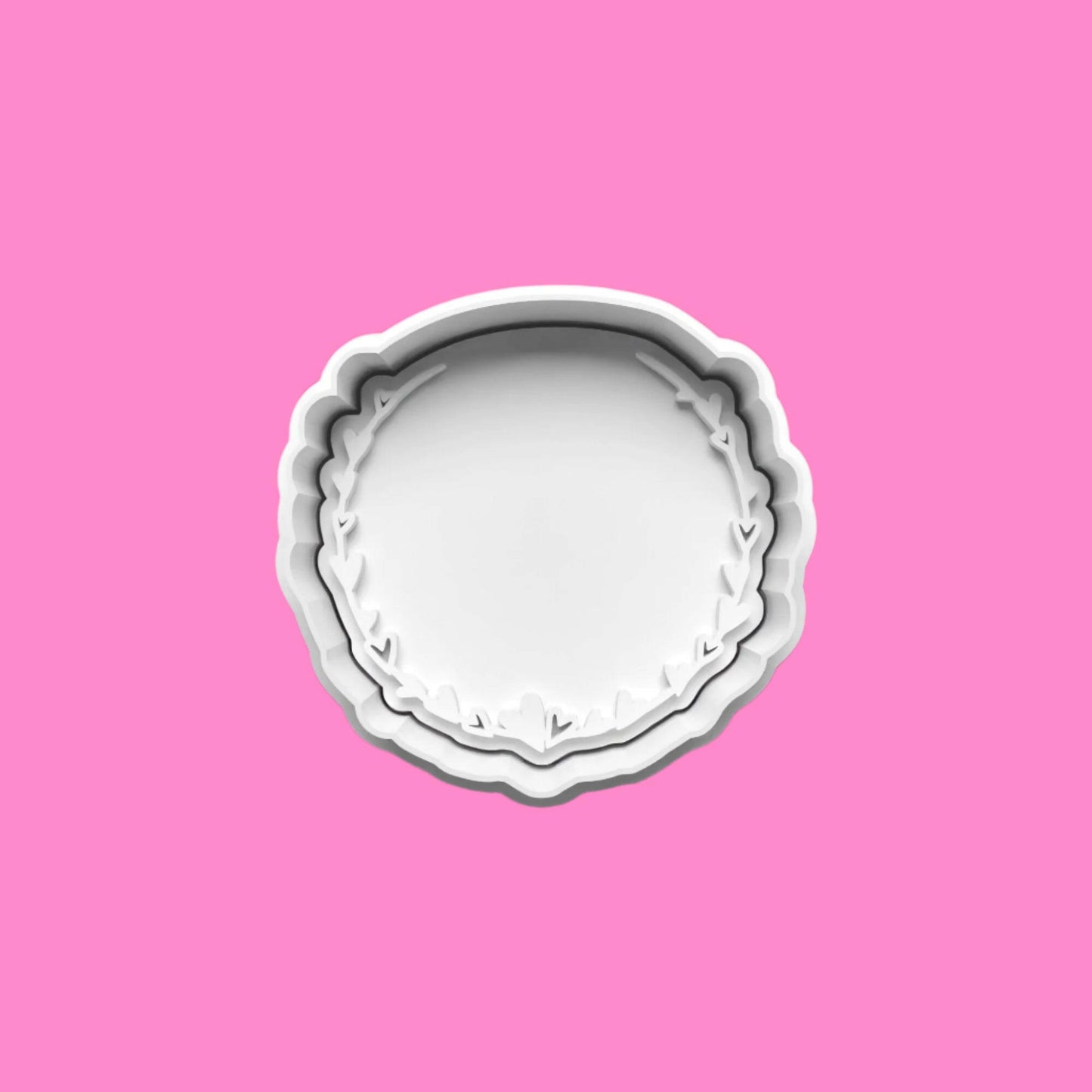 Love Heart Valentines Frames Theme Cookie Cutter and Embosser Stamp Set. Handmade gift item..