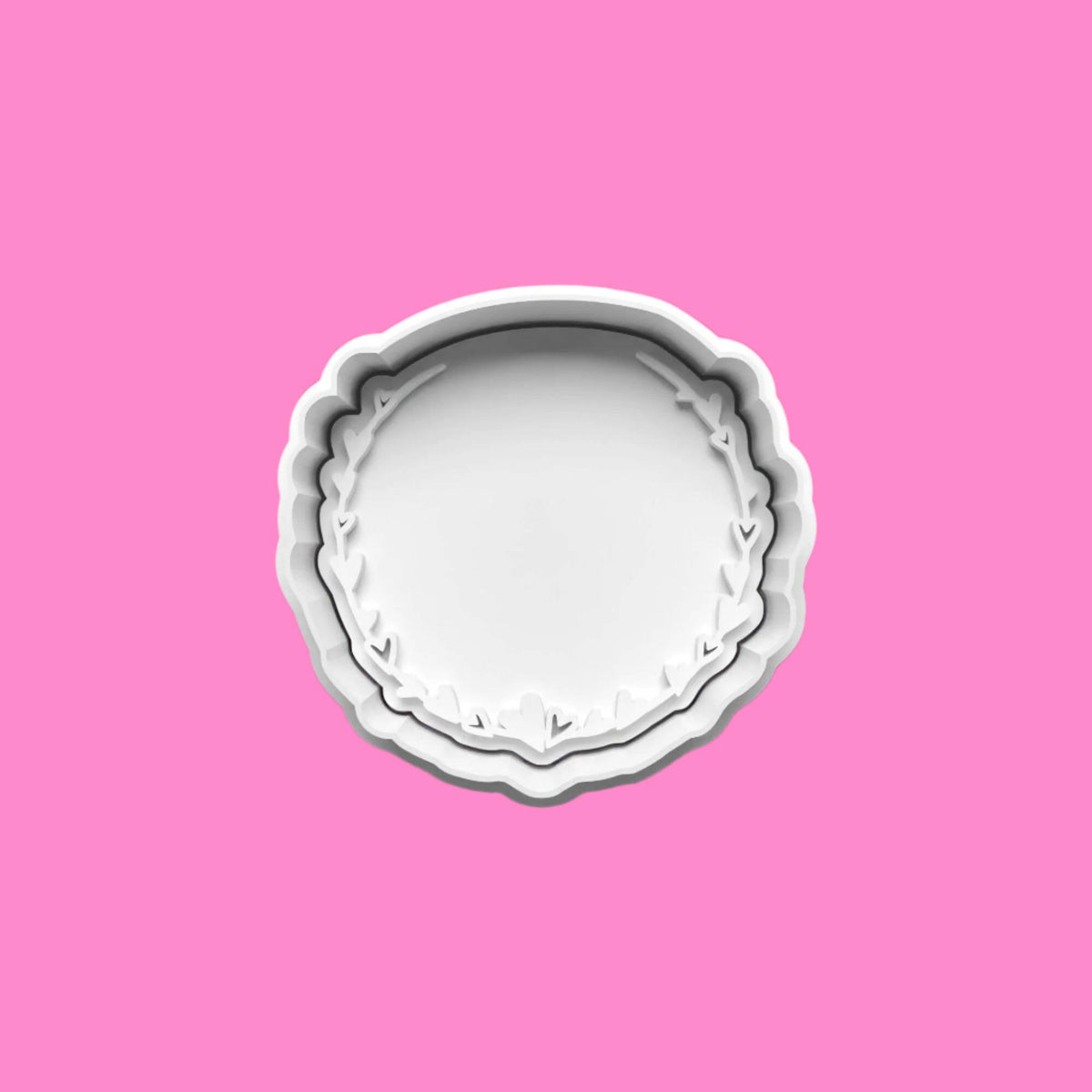 Love Heart Valentines Frames Theme Cookie Cutter and Embosser Stamp Set. Handmade gift item..