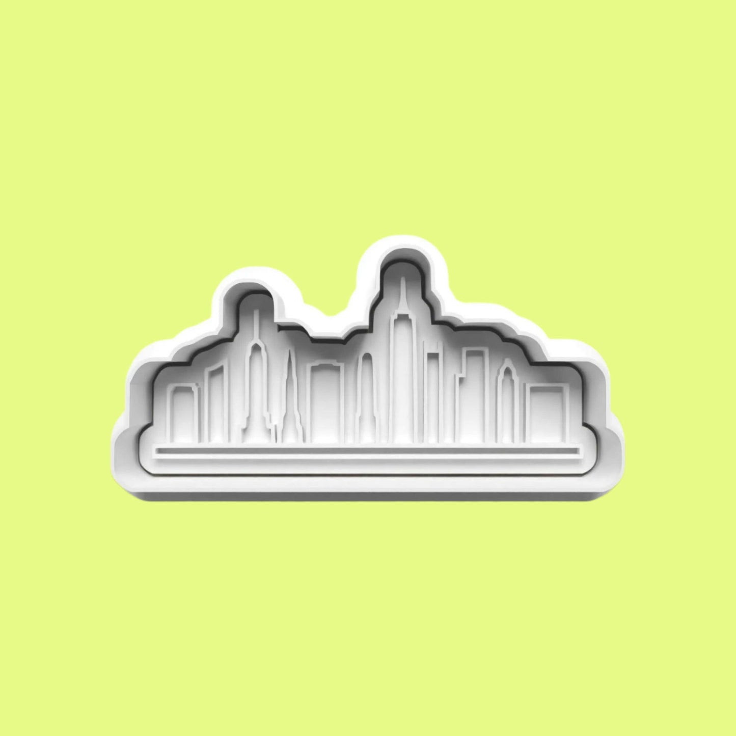 New York Scene Cookie Cutter and Embosser Set of 4 in 7cm or 10cm sizes..