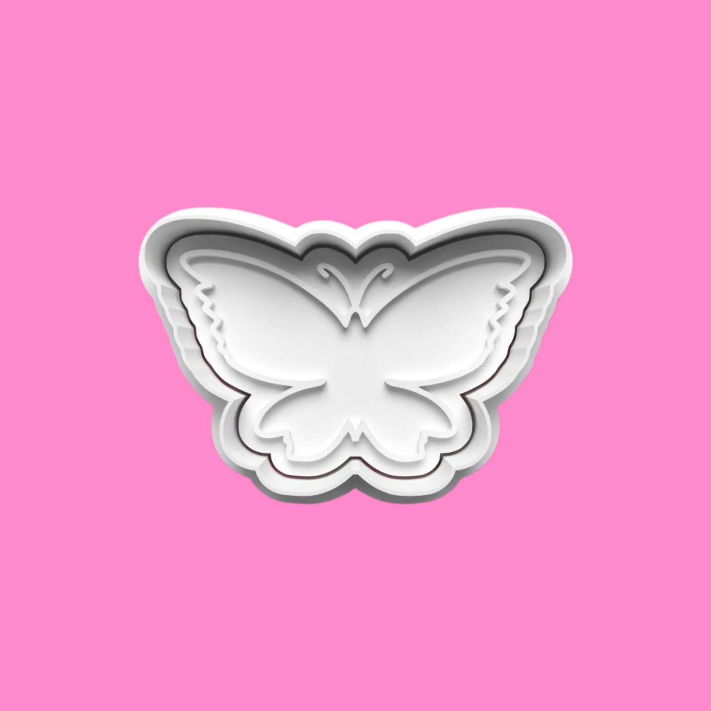 Simple Butterflies Cookie Cutter and Embosser Set of 4 in 7cm or 10cm sizes..