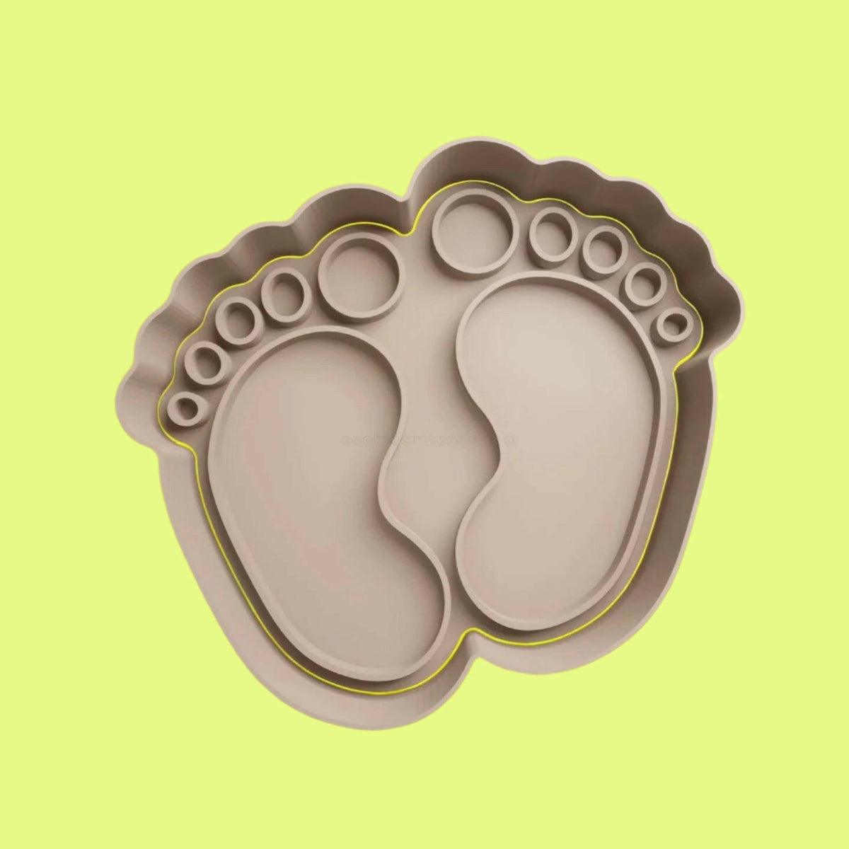 New Born Baby Feet Embosser and Cookie Cutter Set.