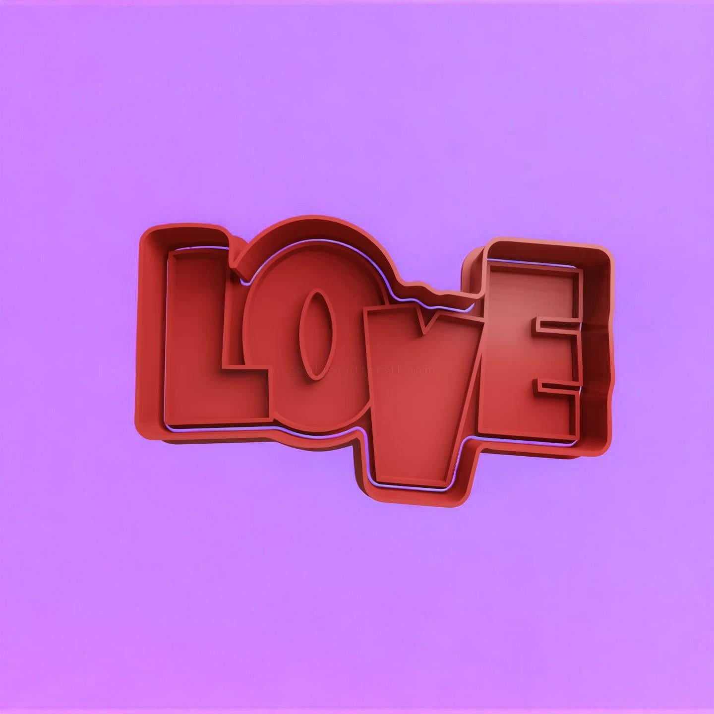 Various Style Love Design Cookie Cutter and Embosser Stamp.