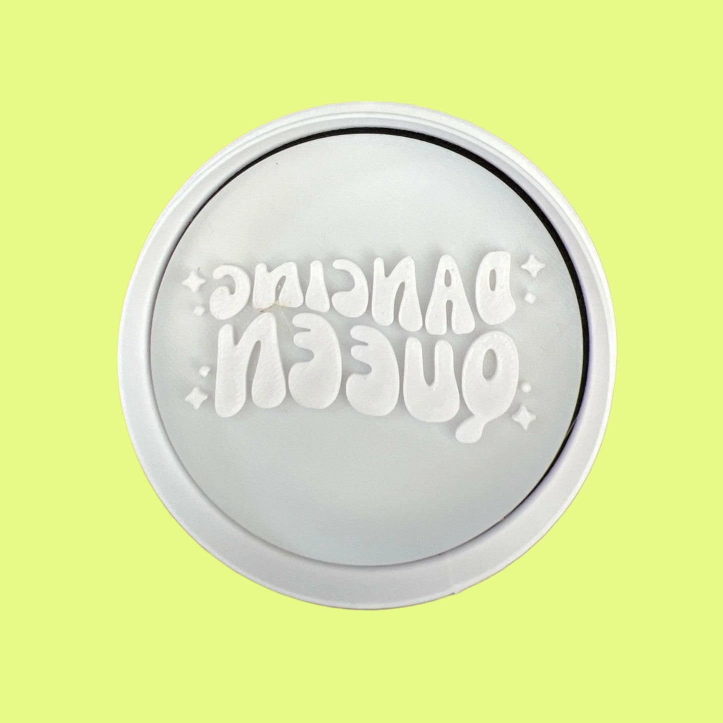 Dancing Queen Font with stars Cookie Cutter and Stamp – Retro-Inspired Baking Tool.