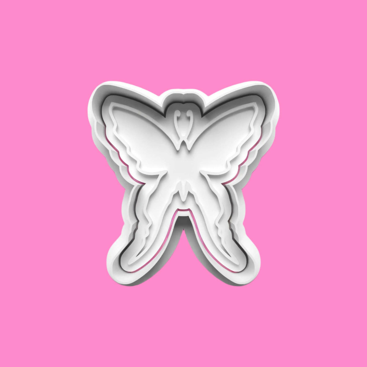 Simple Butterflies Cookie Cutter and Embosser Set of 4 in 7cm or 10cm sizes..