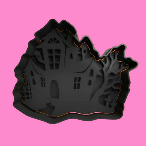 Halloween House Cookie Cutter and Embosser Set.