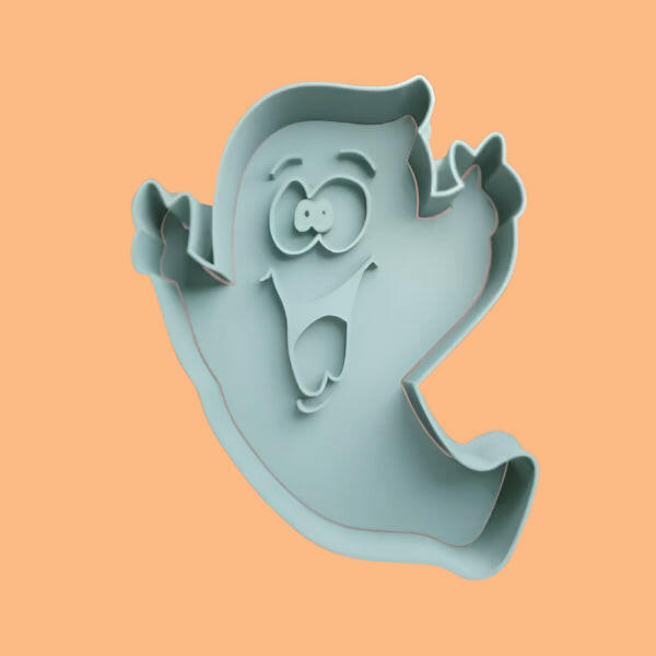 Ghostly Halloween Cookie Cutter and Embosser Stamp Complete Set.
