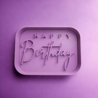 Happy Birthday various designs Cookie Cutter Debosser/Embosser Stamp.