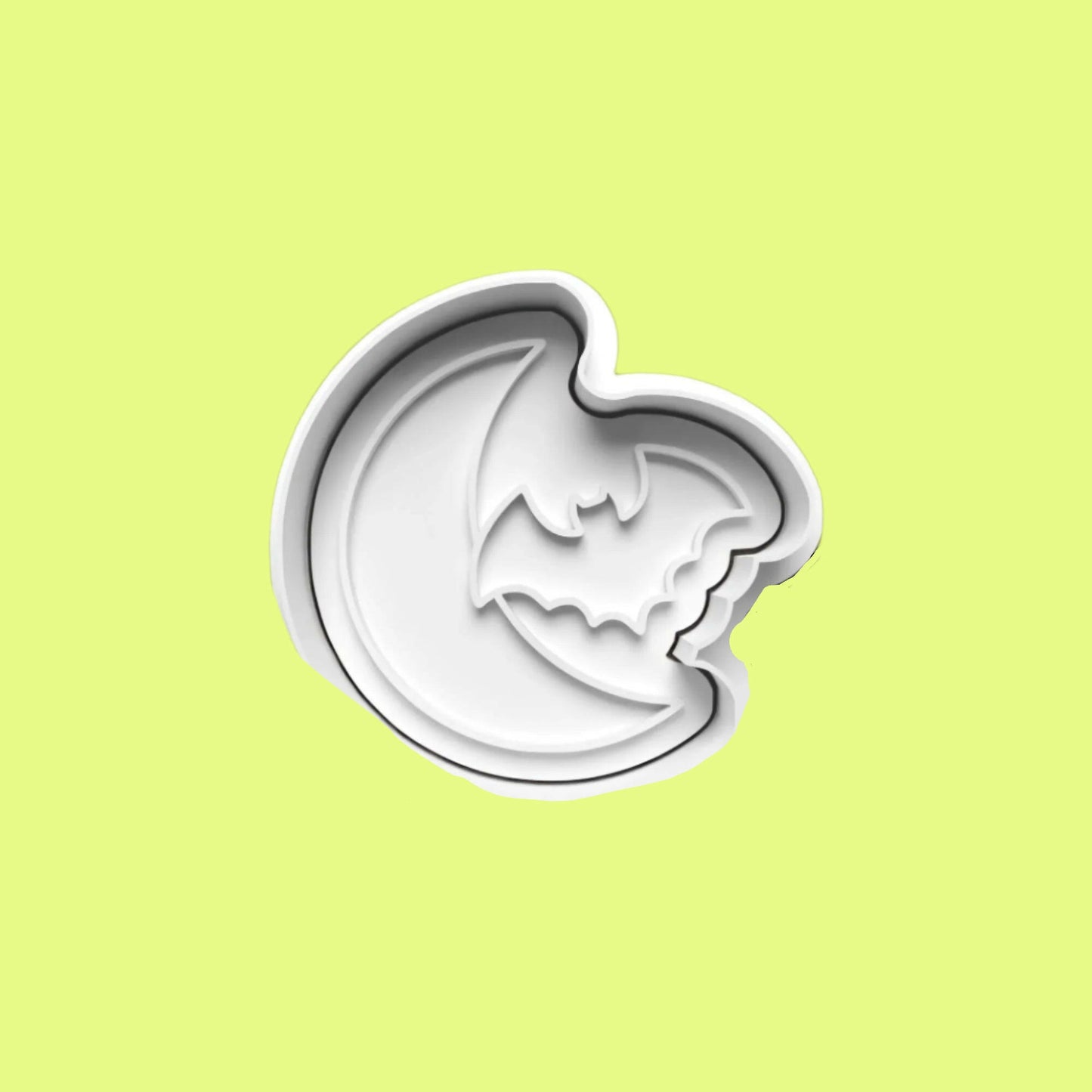 Halloween Bat Moon Ghost Cookie Cutter and embosser stamp set..