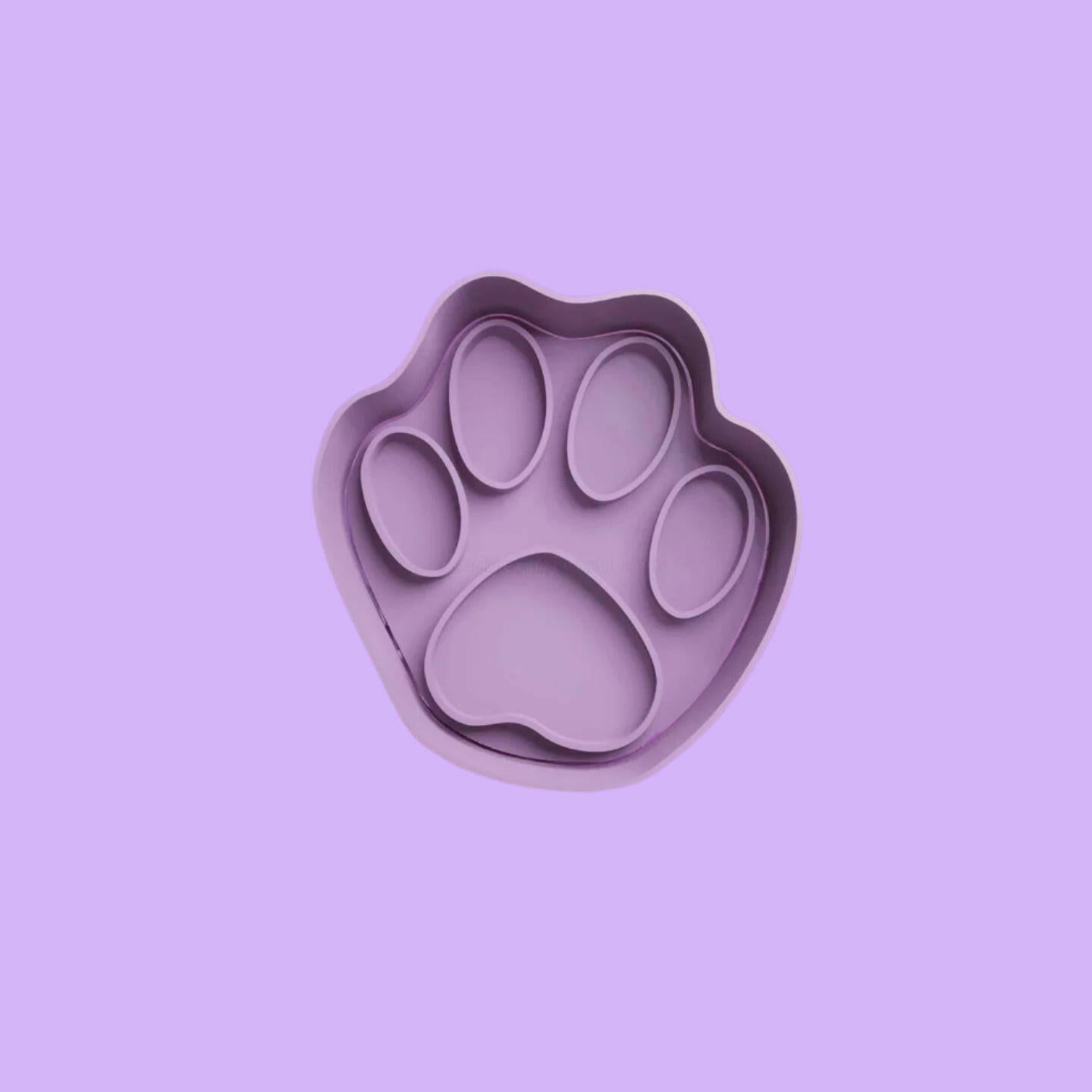 Cat Paw Print Embosser and Cookie Cutter Set –Themed Baking Tools.