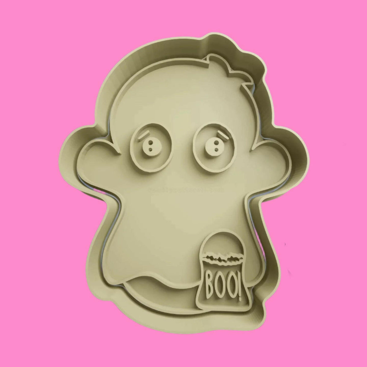Ghostly Halloween Cookie Cutter and Embosser Stamp Complete Set.