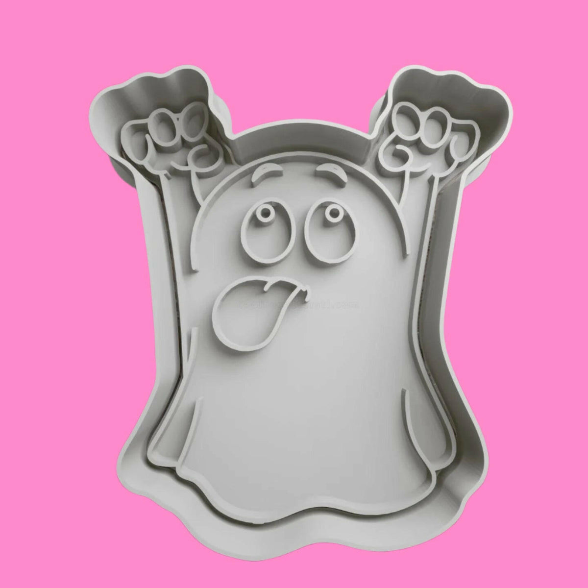 Ghostly Halloween Cookie Cutter and Embosser Stamp Complete Set.