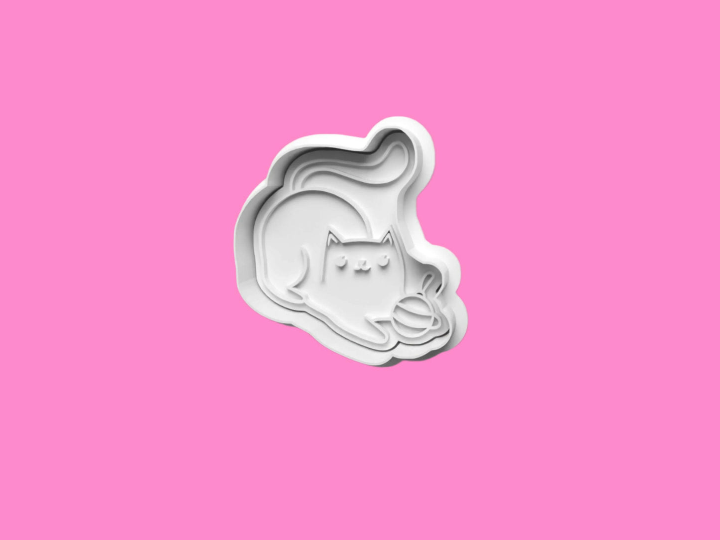 Christmas Cats Cookie Cutter and embosser stamp set..