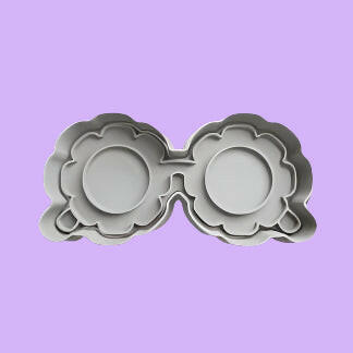 Various Glasses Cookie Cutter and Embosser Stamp.