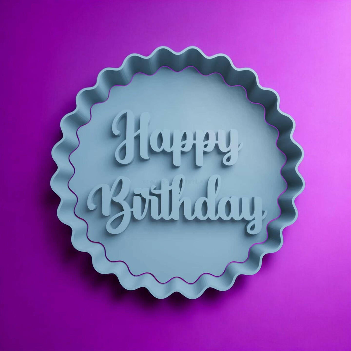 Happy Birthday various designs Cookie Cutter Debosser/Embosser Stamp.