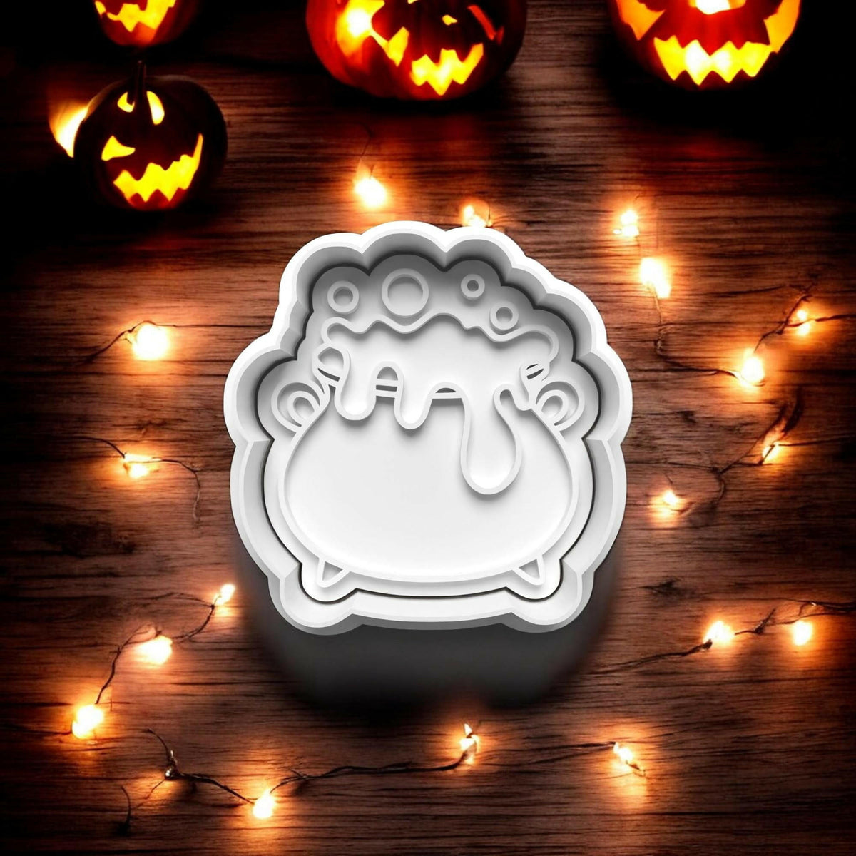 Halloween Witch Cookie Cutter and embosser stamp set..