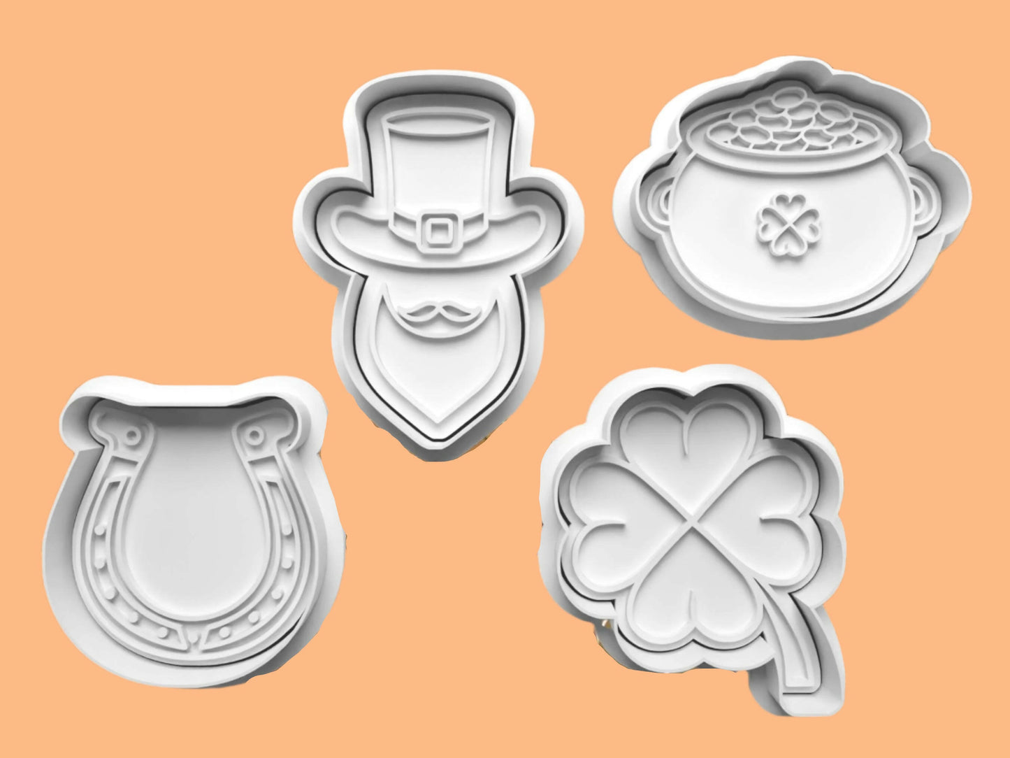 St Patricks Day Ireland Cookie Cutters and Embossers Handmade Item Full Set as in the picture..