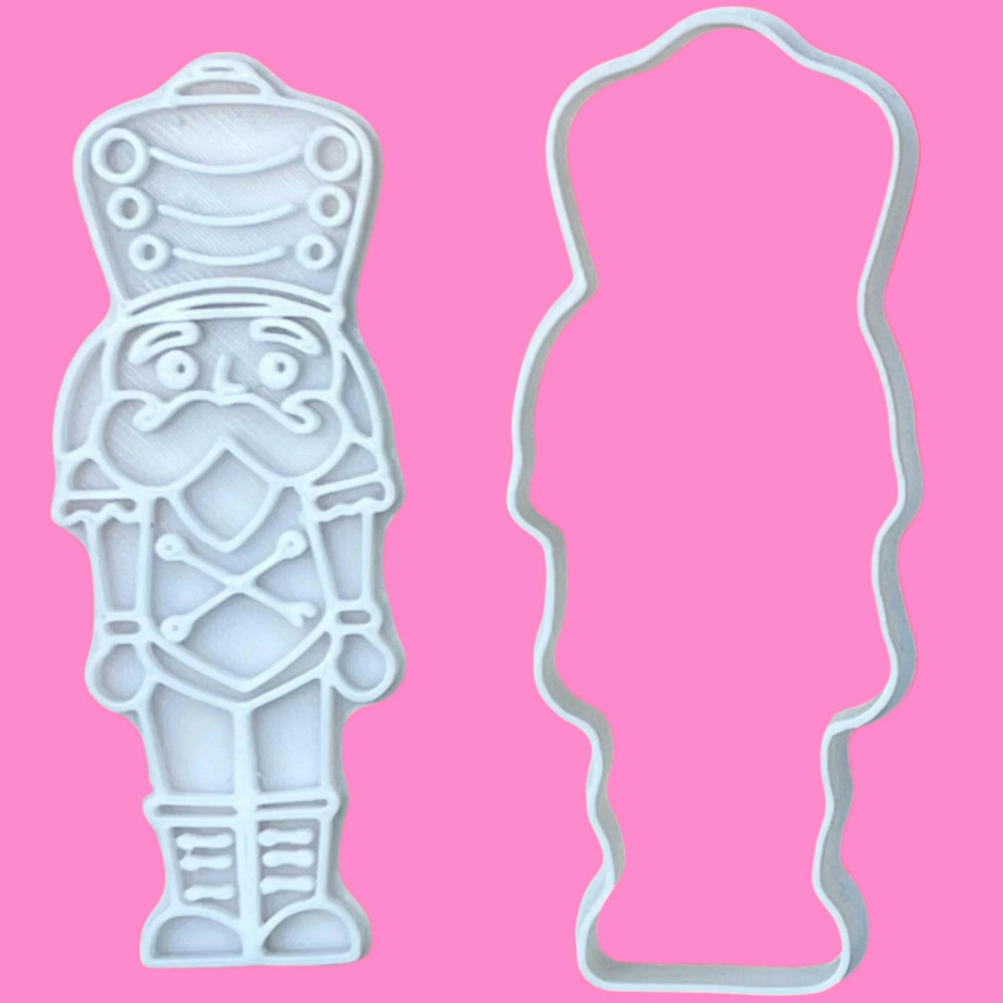 Nutcracker Christmas Cookie Cutter and Embosser Set.
