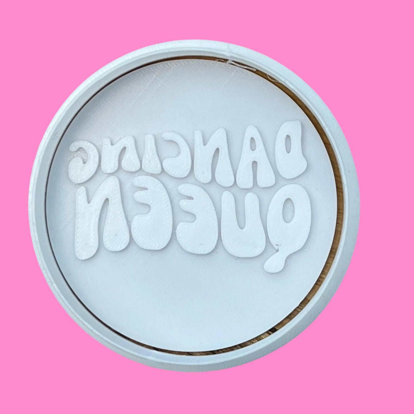 Dancing Queen Font Cookie Cutter and Stamp – Retro-Inspired Baking Tool.