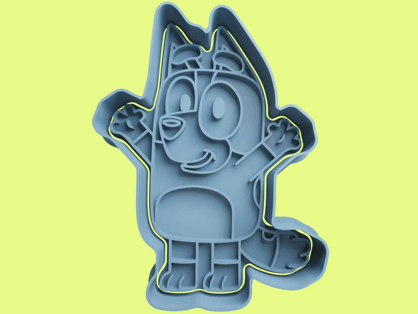 Bluey and Friends-Inspired Embosser and Cookie Cutter Set – Delightful Baking Tools.