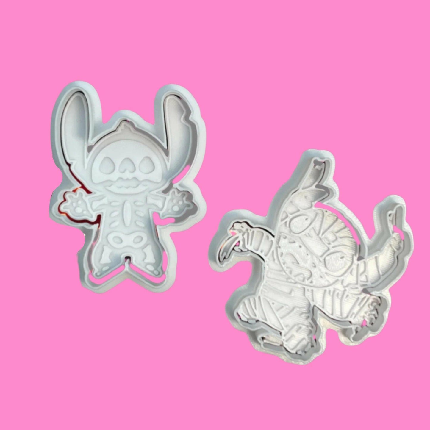 Stitch Halloween Cookie Cutter and Embosser Stamp Complete Set.