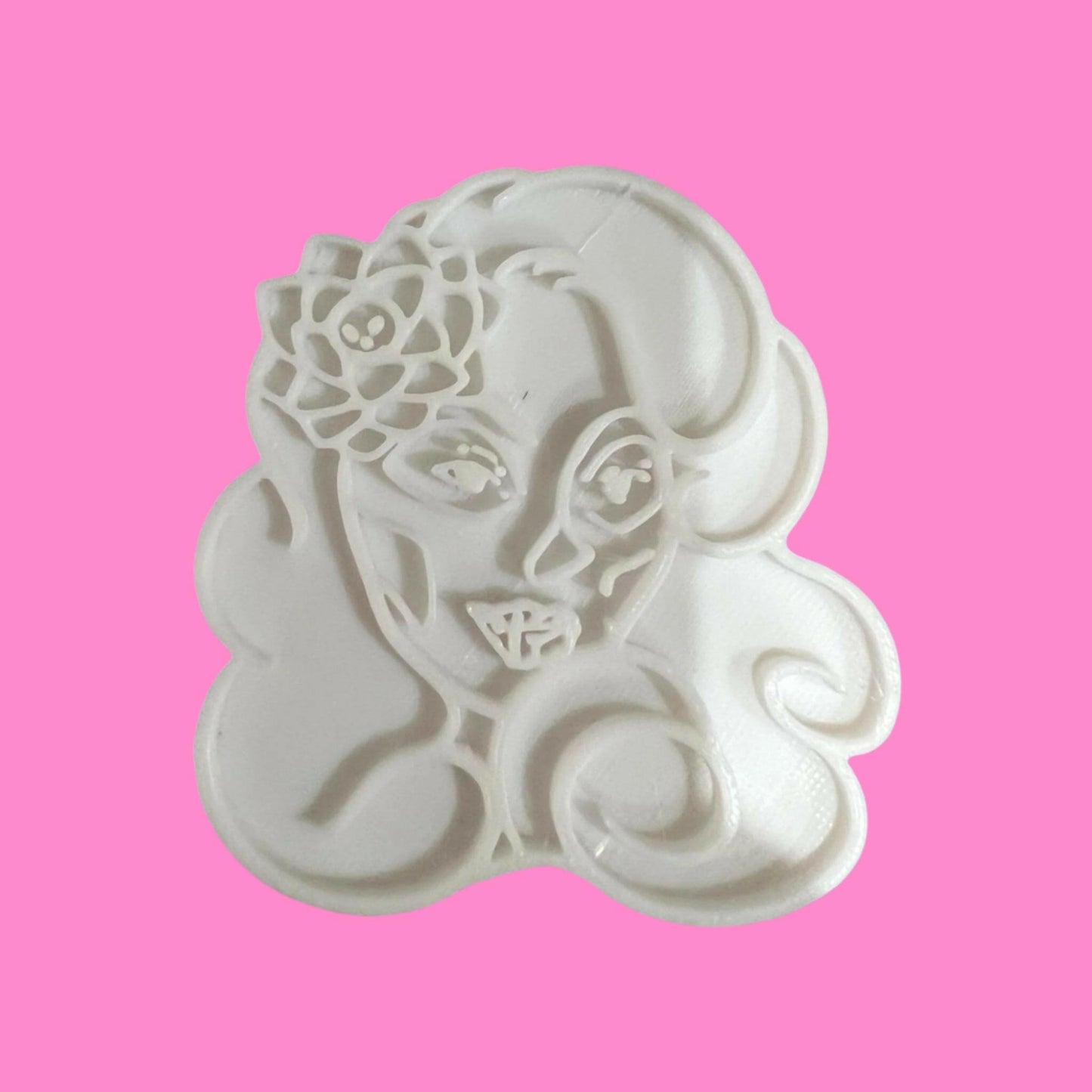 Day of the Dead Lady Cookie Cutter and Embosser Stamp.