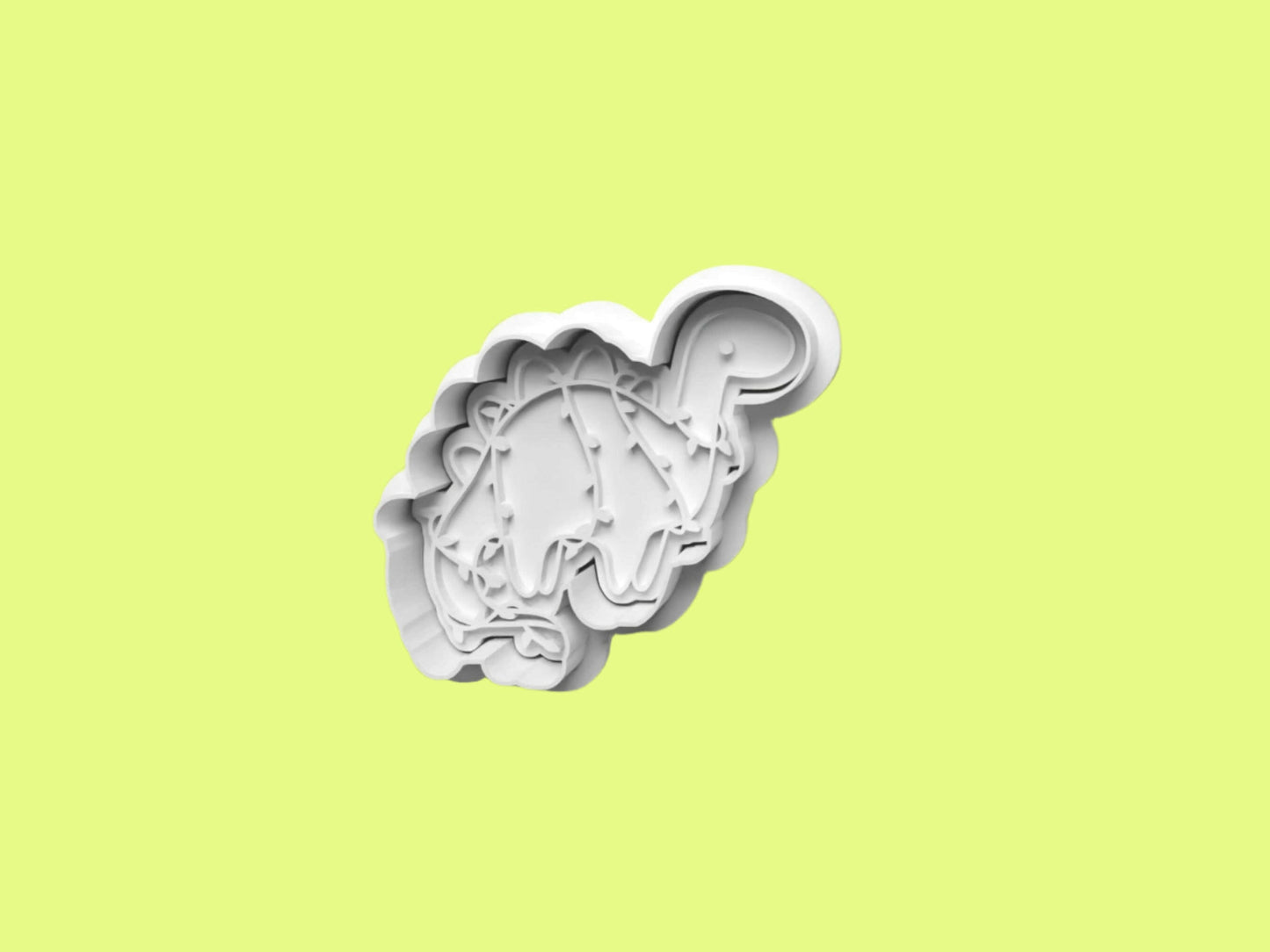 Christmas Dinosaurs Cookie Cutter and embosser stamp set..