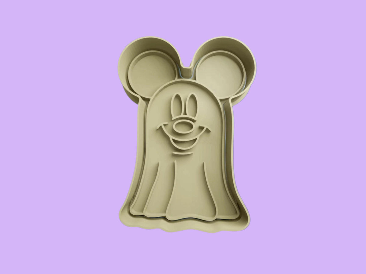 Halloween Mouse Cookie Cutter and Embosser Stamp Complete Set Size 8cm.