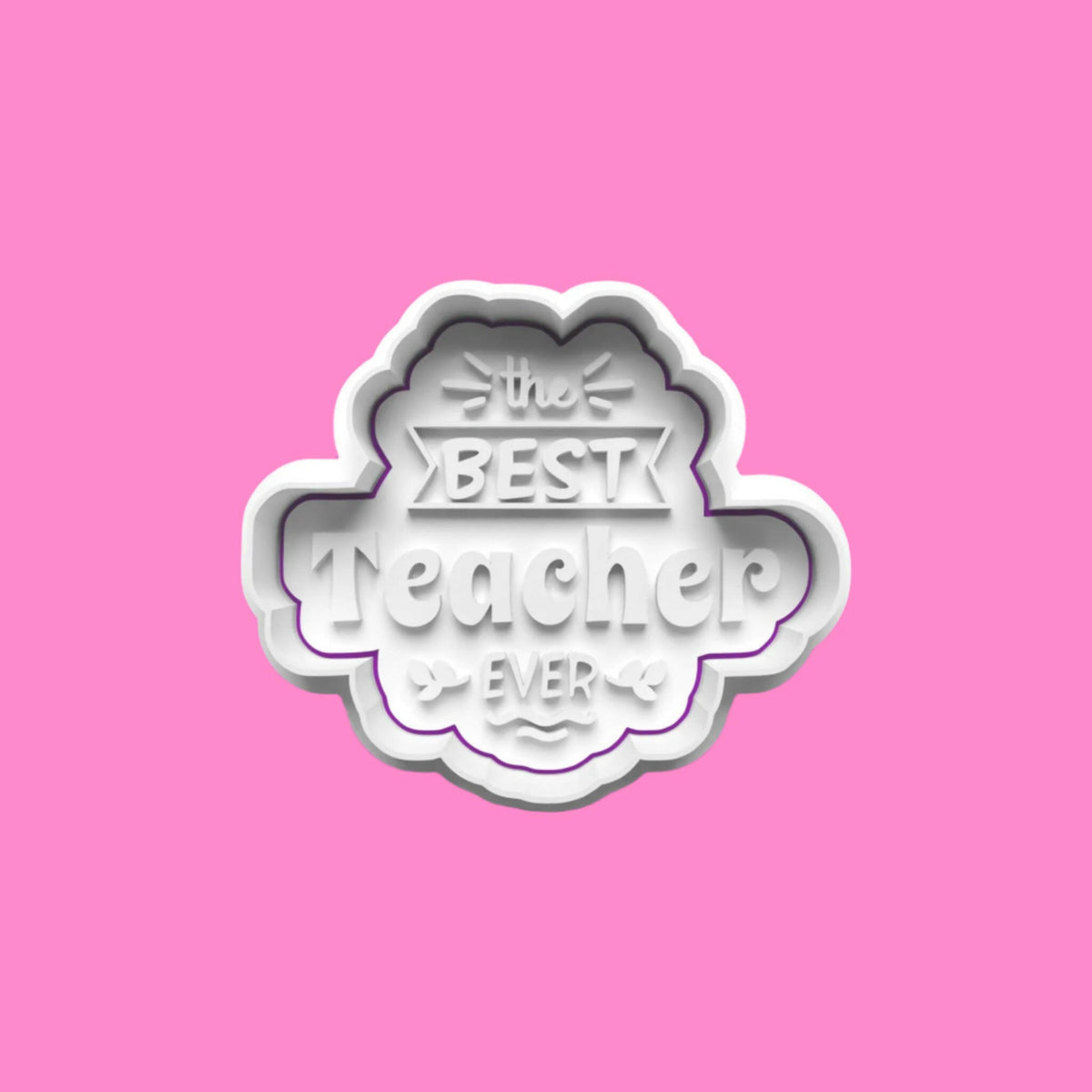 Teacher Thank You Cookie Cutter and Embosser Stamp Set. Handmade gift item..