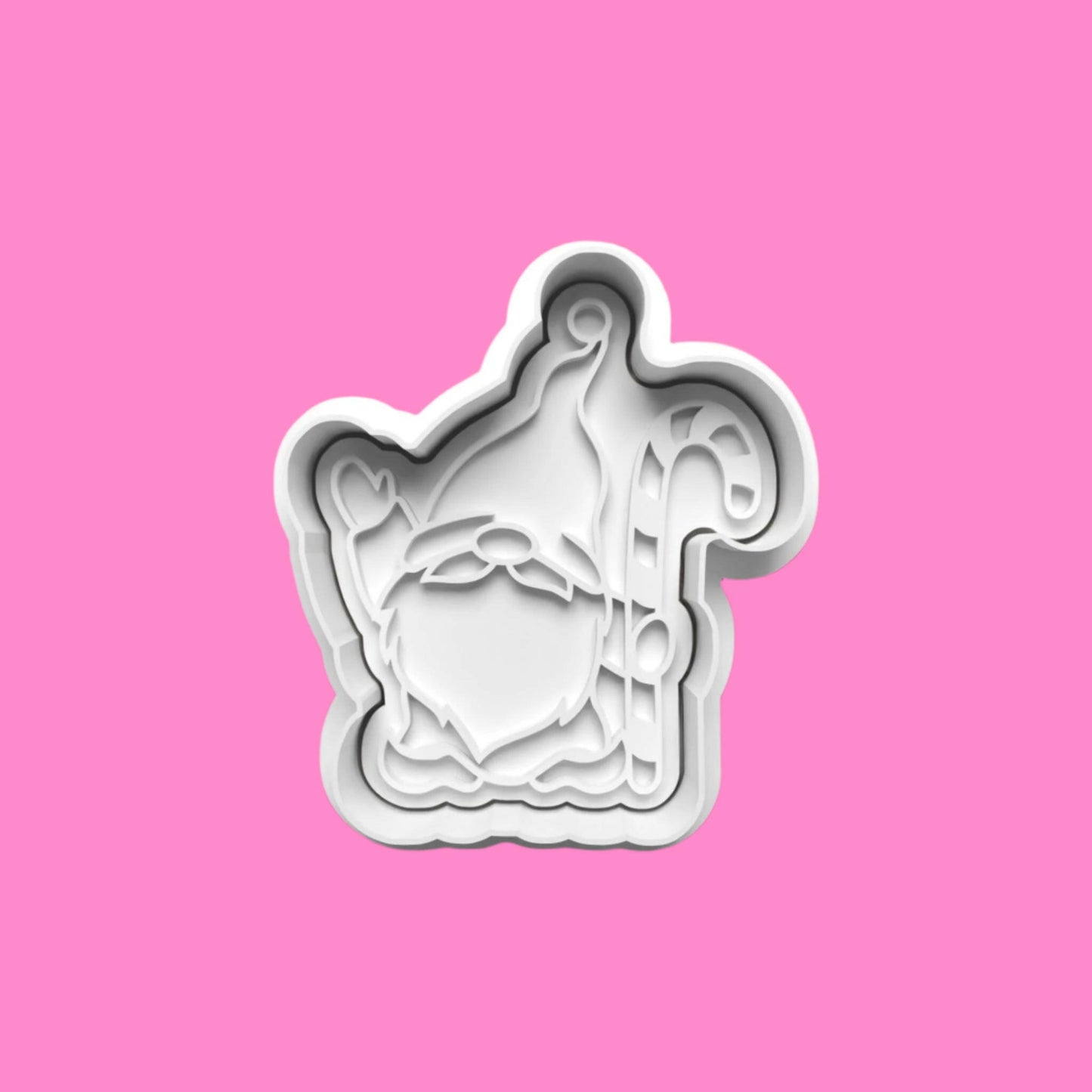 Christmas Gnomes Gonks Cookie Cutter and embosser stamp set..