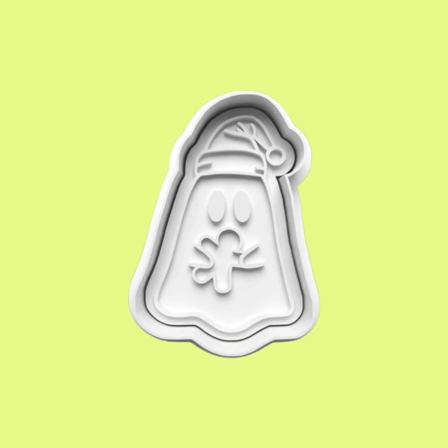 Christmas Ghosts Cookie Cutter and embosser stamp set..