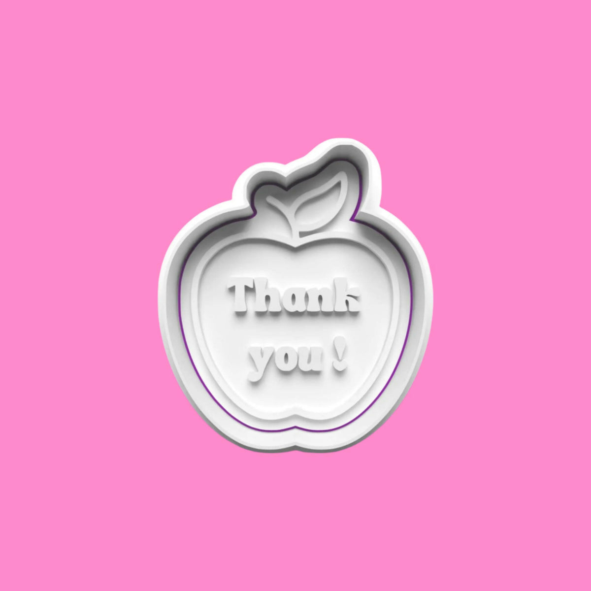 Teacher Thank You Cookie Cutter and Embosser Stamp Set. Handmade gift item..