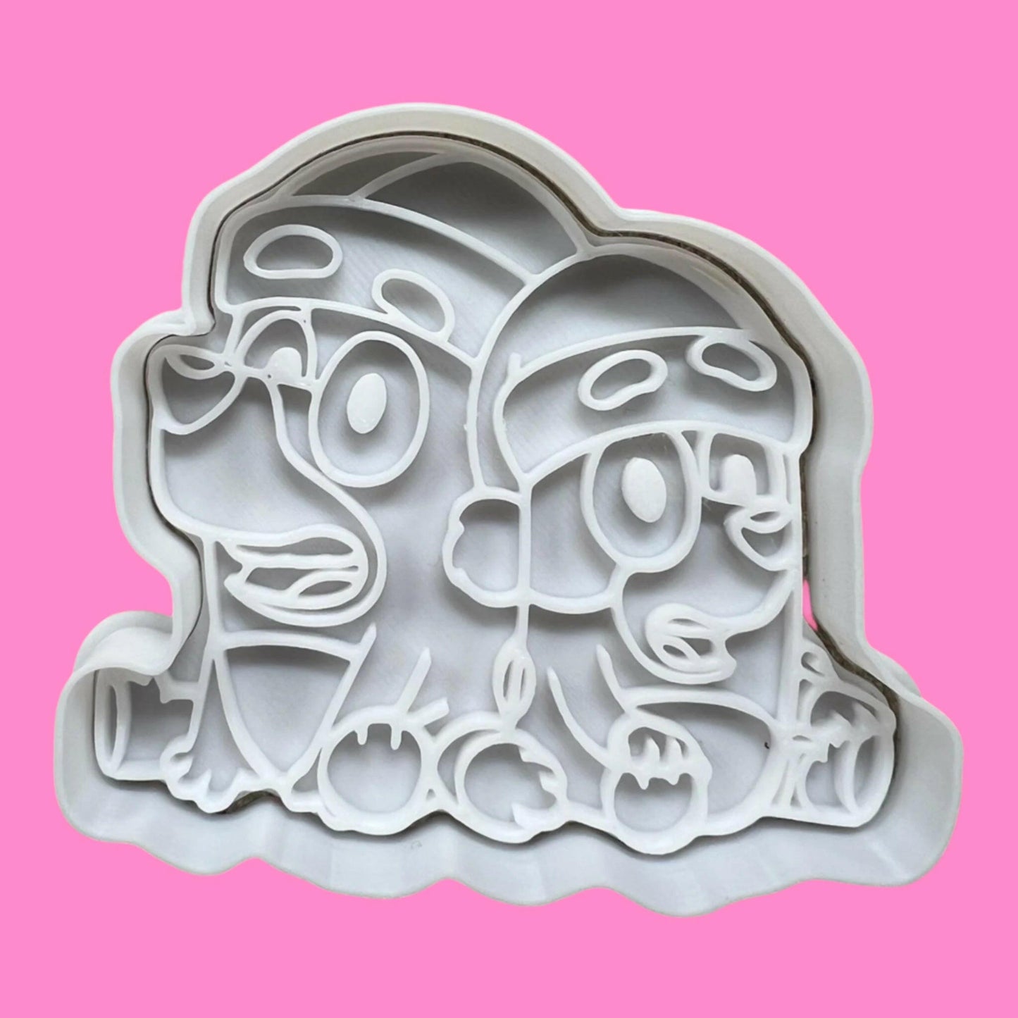 Bluey Christmas Cookie Cutter and Embosser Stamp Complete Set.