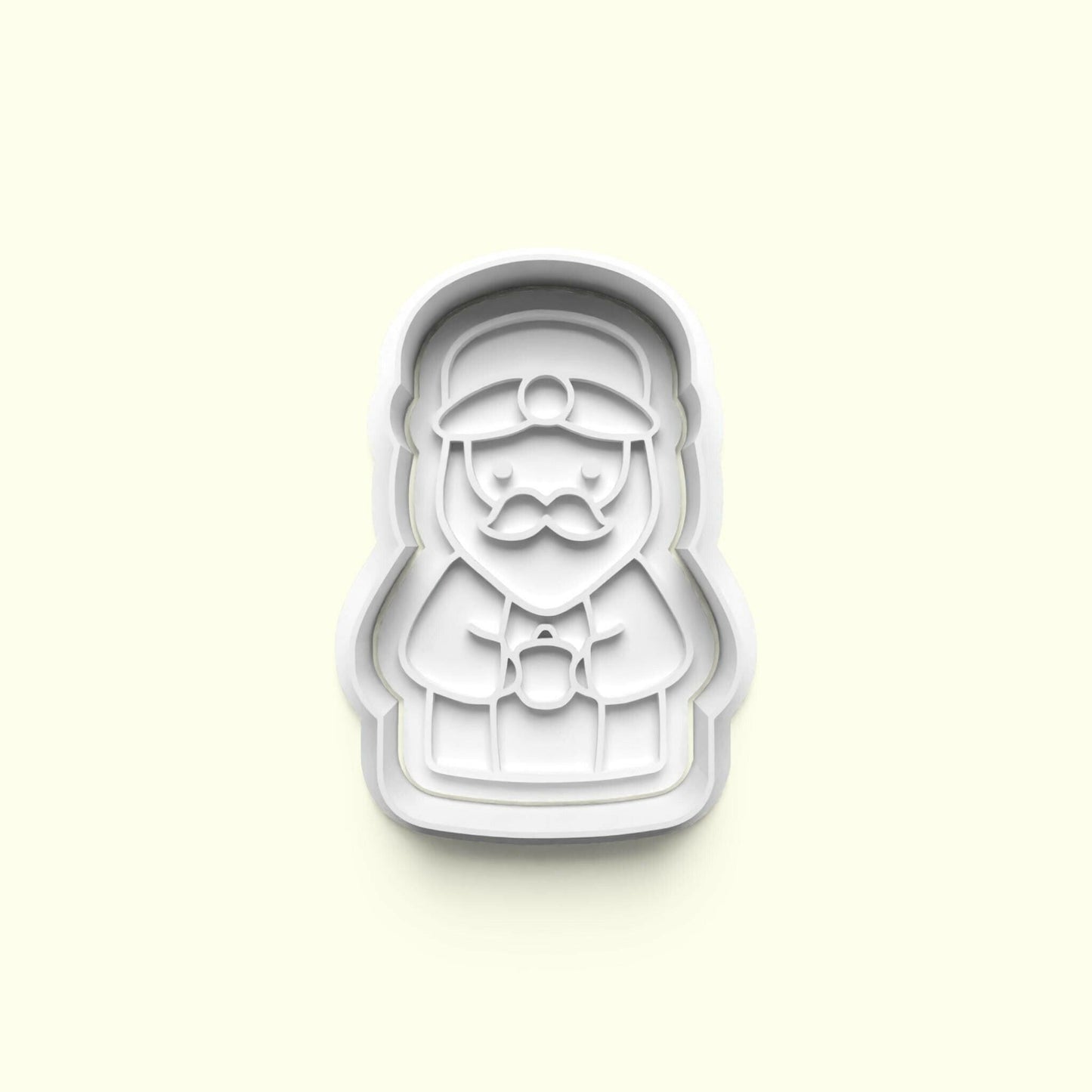 Modern Nativity Characters Cookie Cutter and Embosser Stamp Complete Set.