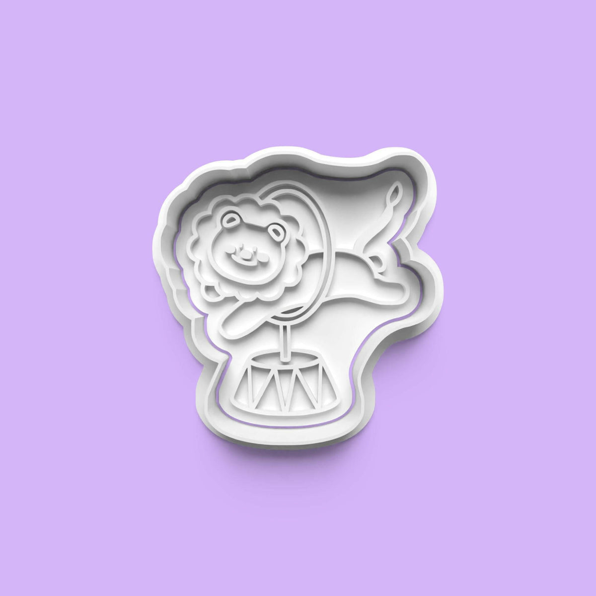 Circus Scene Cookie Cutter and Embosser Stamp Set. Handmade gift item..
