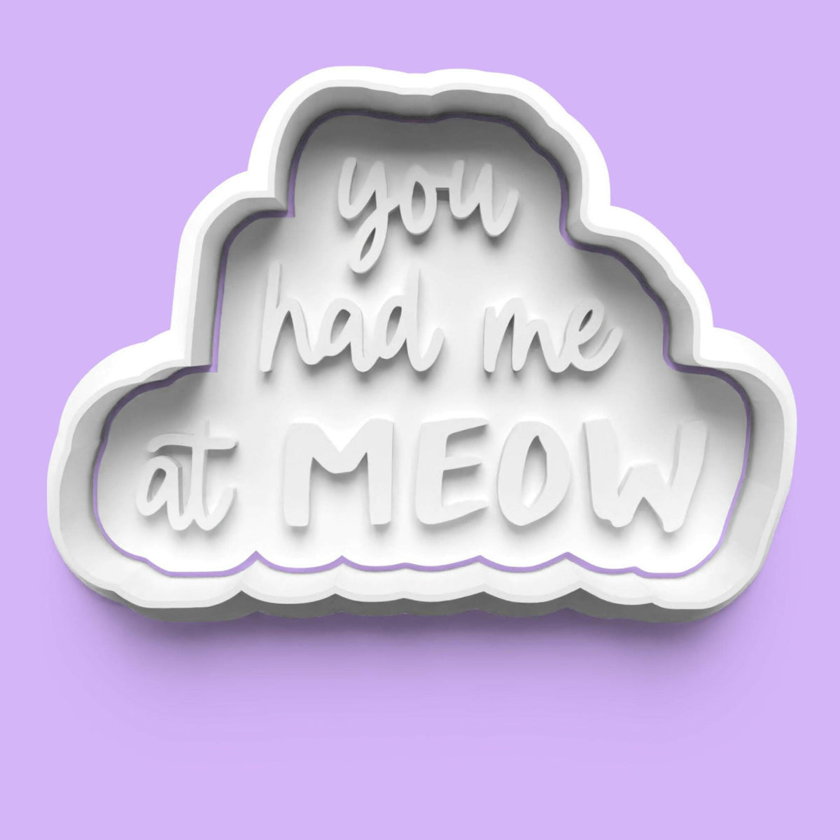 Cat Love Cookie Cutter and Embosser Stamp Set.