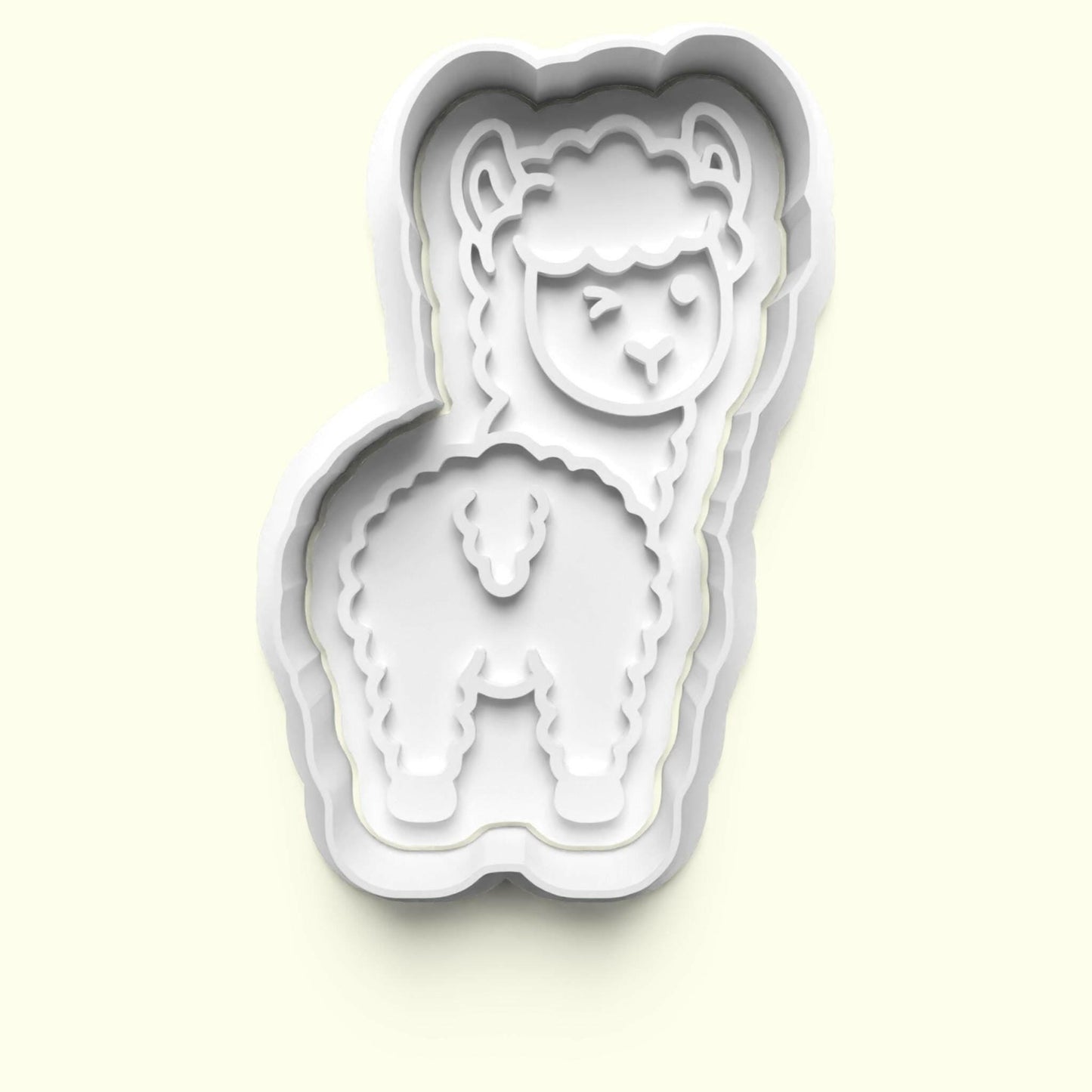 Llama Cookie Cutter and Embosser Stamp Set.