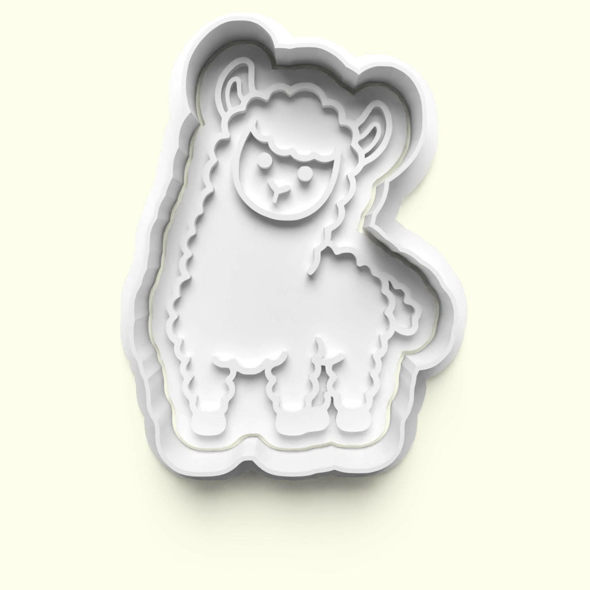 Llama Cookie Cutter and Embosser Stamp Set.