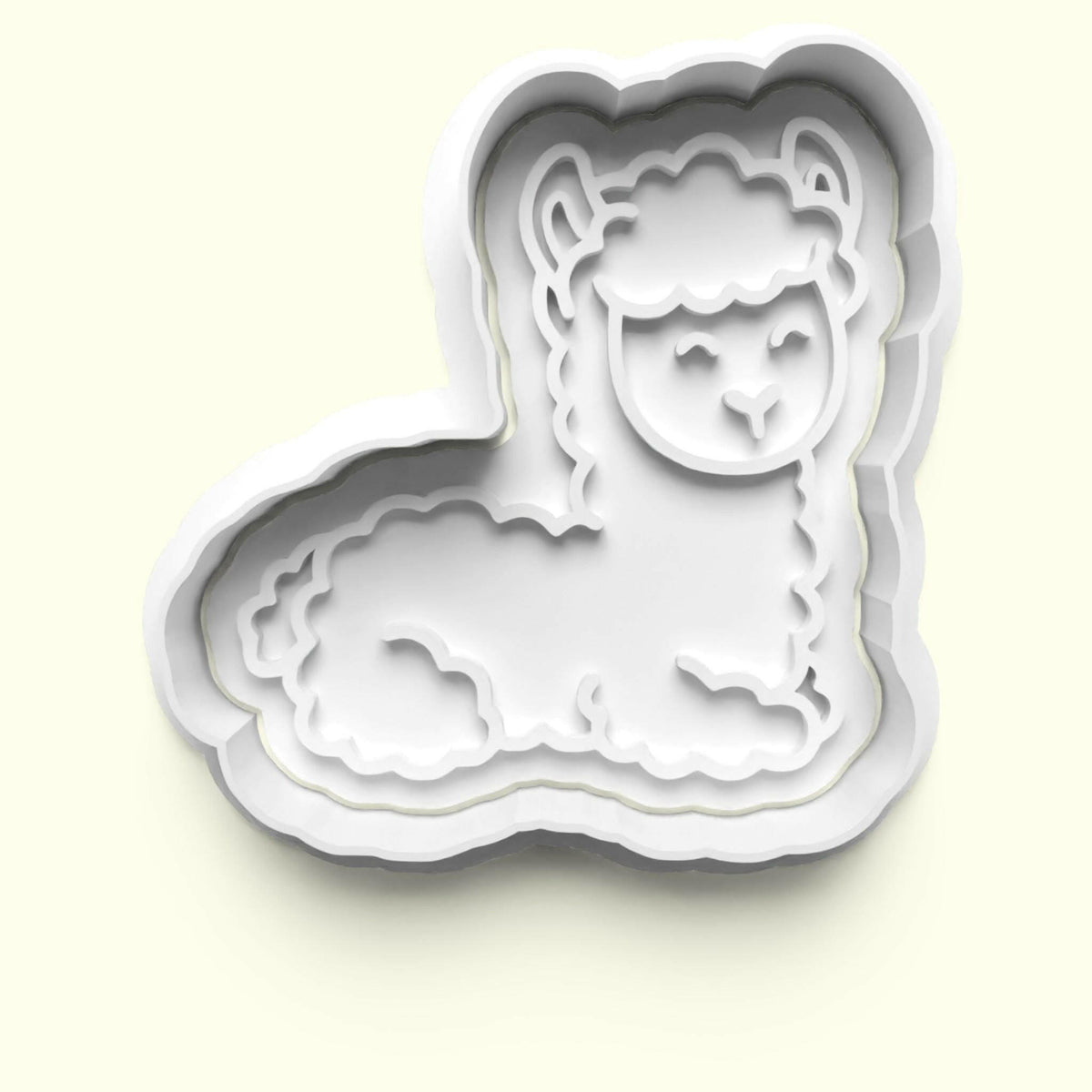 Llama Cookie Cutter and Embosser Stamp Set.