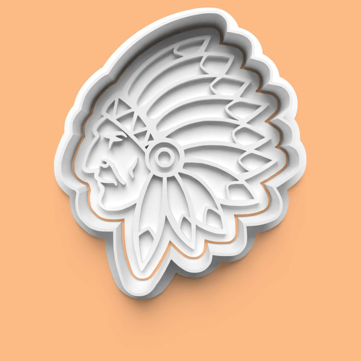 Native American Indian Cookie Cutter and Embosser Stamp Set.