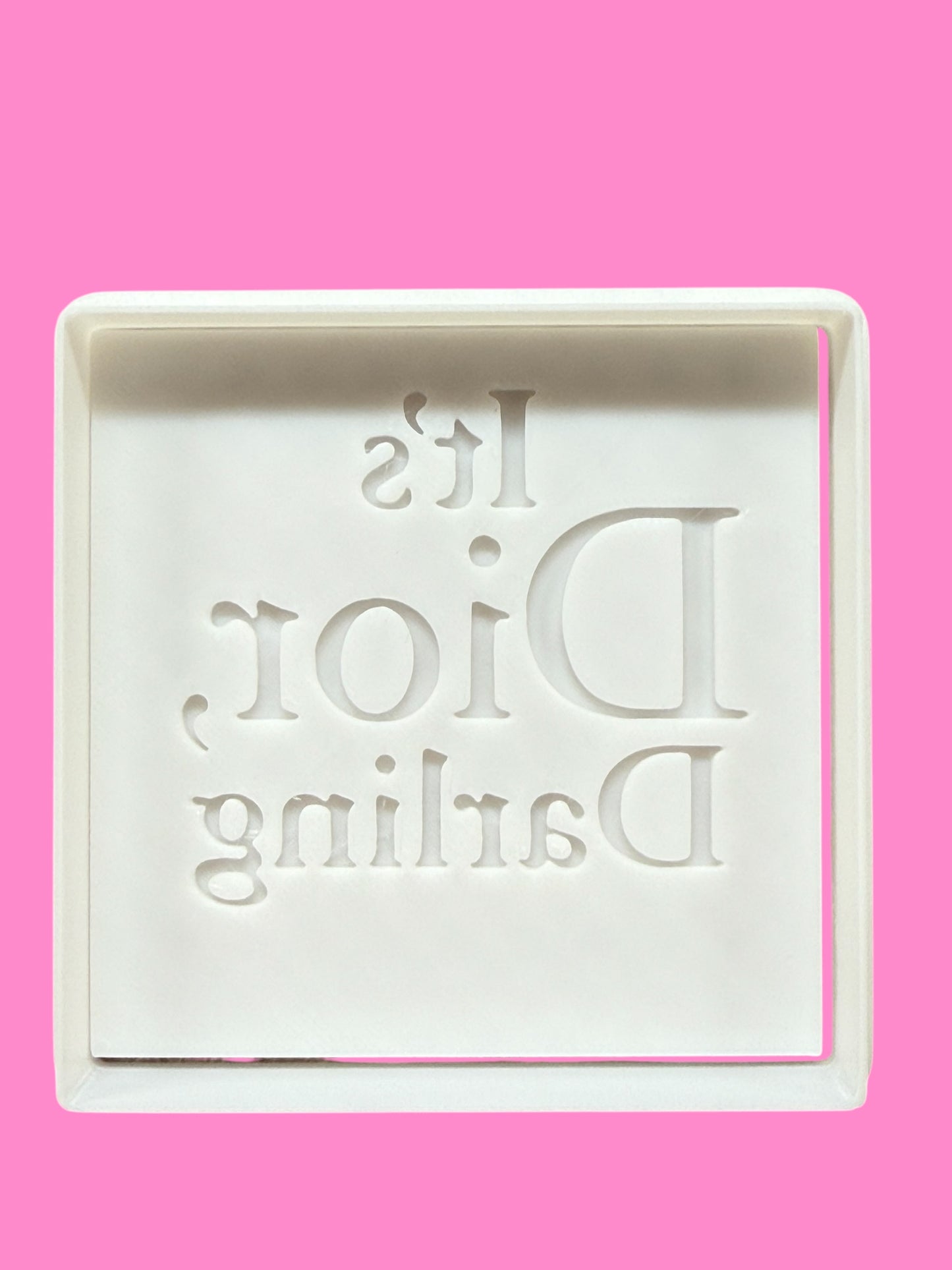 “It’s Dior, Darling” Cookie Cutter & Embosser – Fashion-Inspired Glam Bake Design