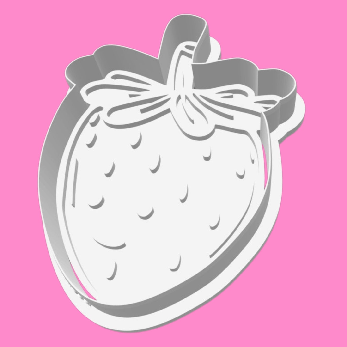 Jellycat-Inspired Strawberry Cookie Cutter & Stamp | Cute Kawaii Berry Design