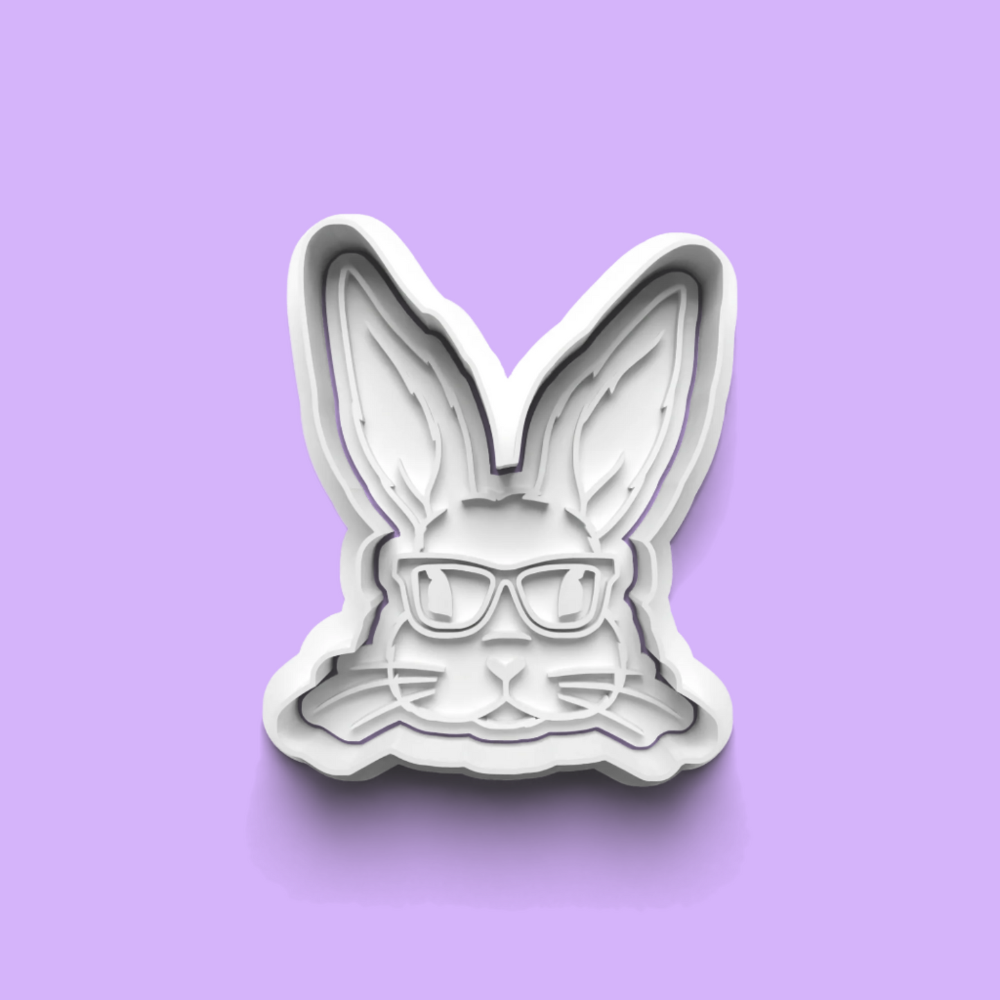 Rabbit Face with Glasses Cookie Cutter – Adorable Baking Tool.