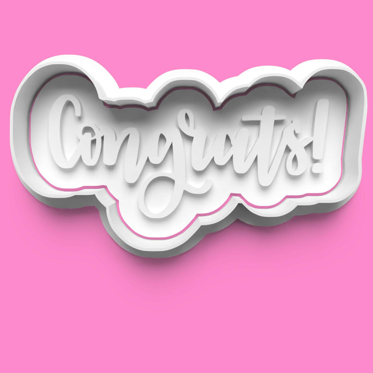 Inspirational Words Cookie Cutter & Stamp Set | 30 Motivational Designs | PLA.