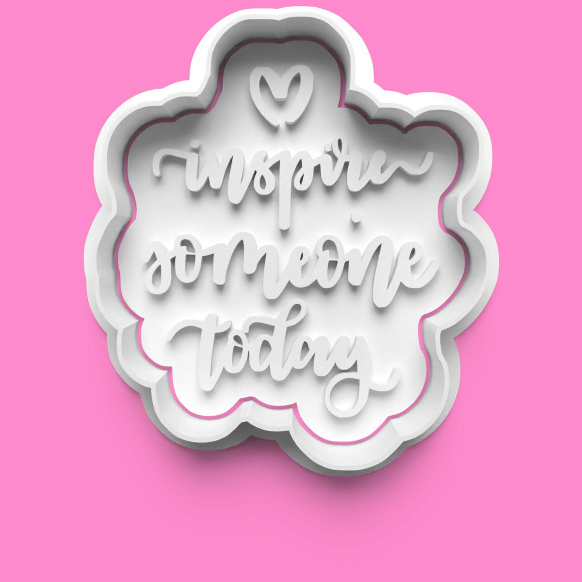 Inspirational Words Cookie Cutter & Stamp Set | 30 Motivational Designs | PLA.