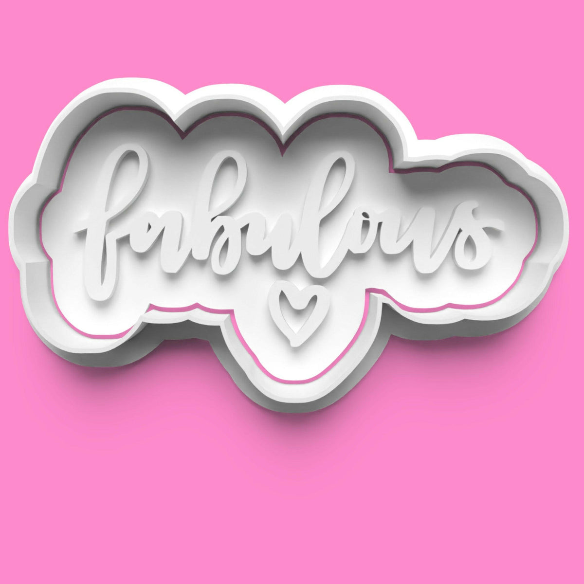 Inspirational Words Cookie Cutter & Stamp Set | 30 Motivational Designs | PLA.