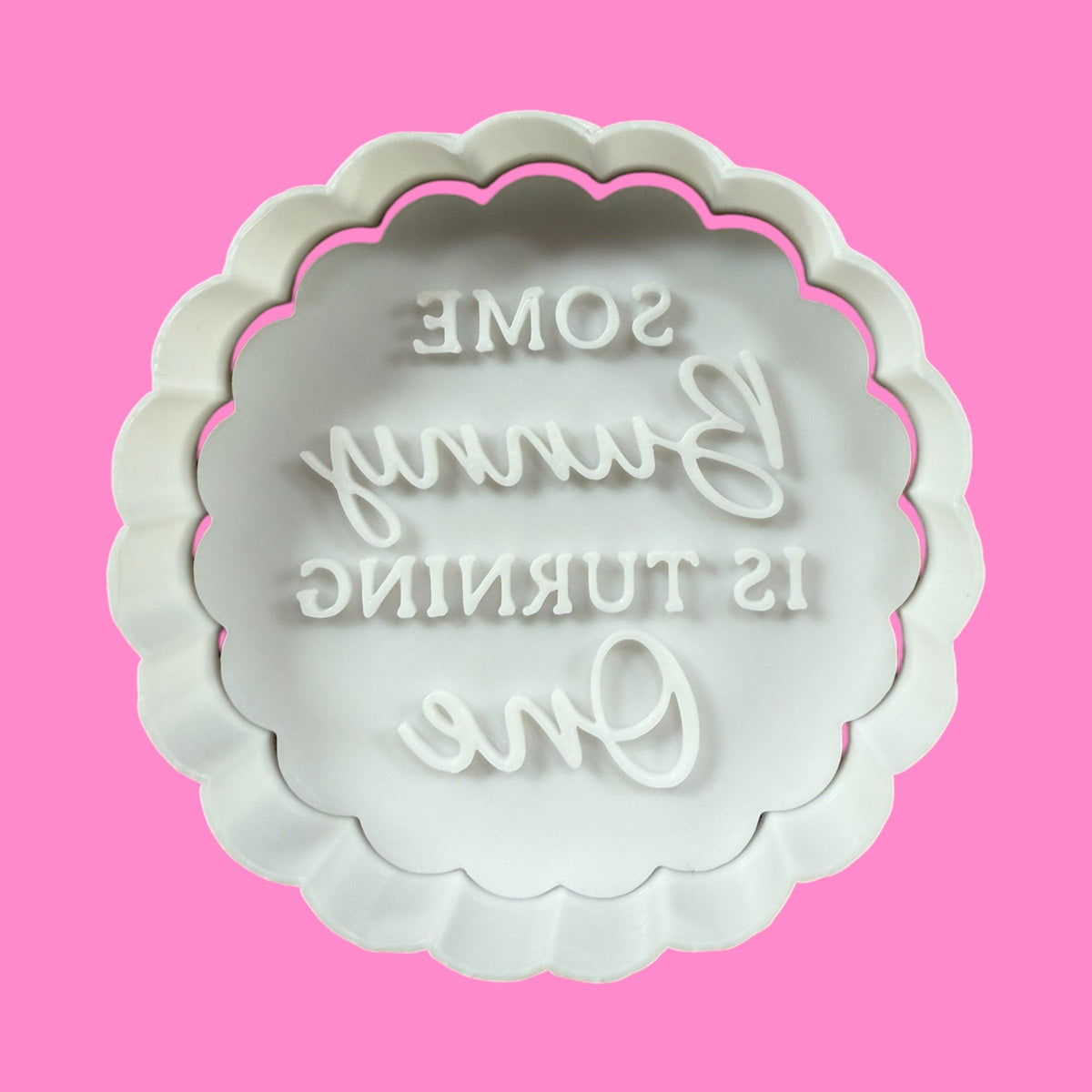 “Some Bunny Is Turning One” Cookie Cutter & Embosser – First Birthday Bunny Design