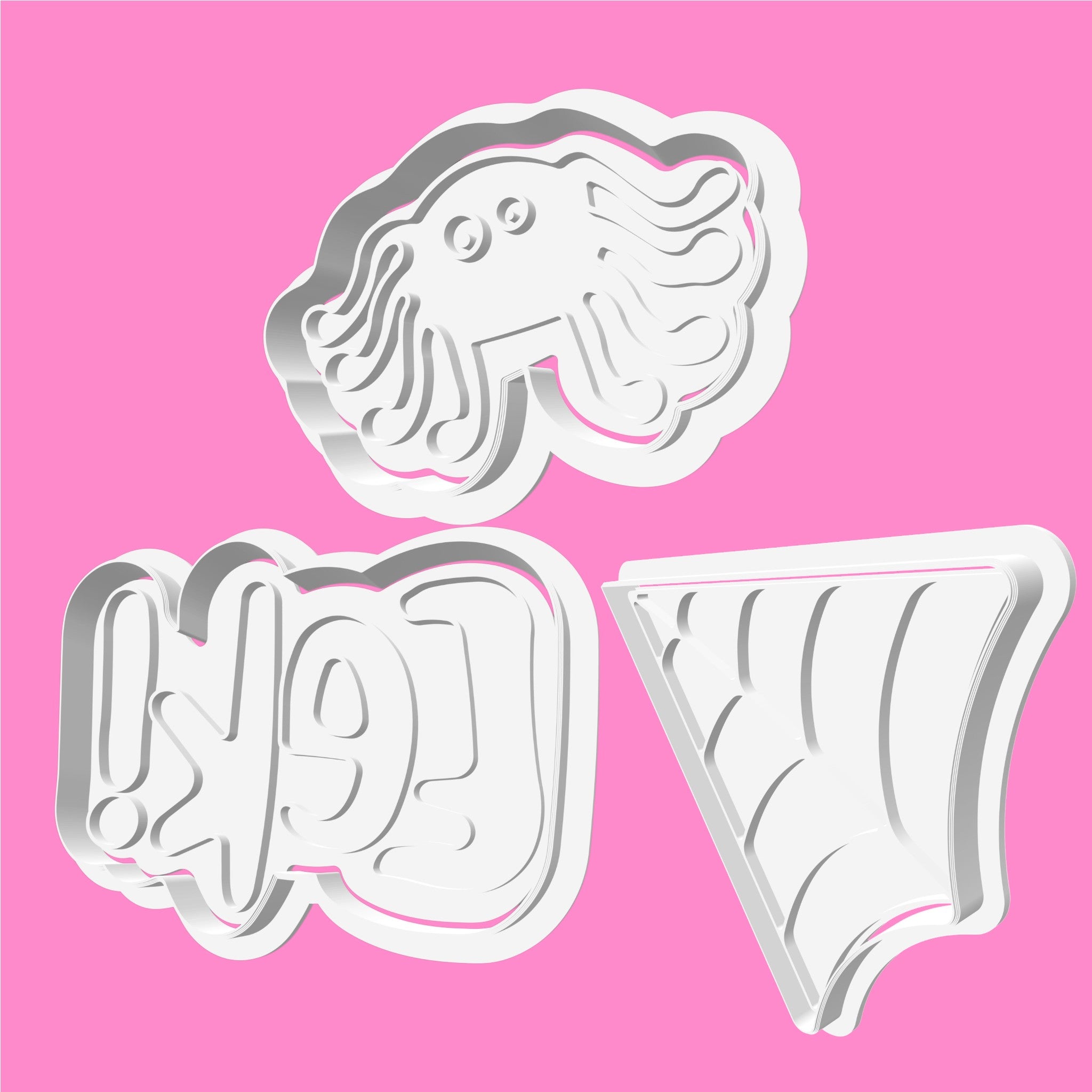 Halloween Spider Cookie Cutter Set – Spider, Web & "EEK!" Embossers (Set of 3)