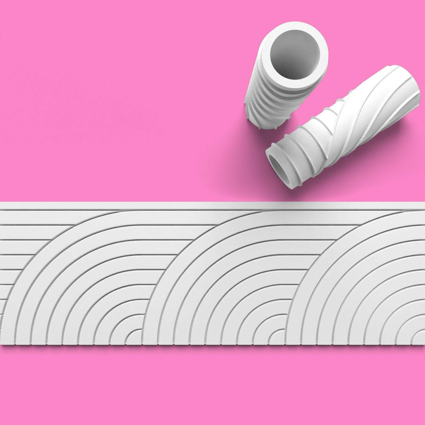 Swirl Textured Roller for Fondant Polymer Clay Etc.