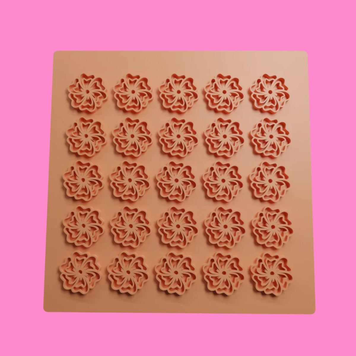 Floral Textured Sheet Embosser | 3D Printed Fondant Tool | PLA